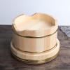 AIZYR Wooden Sushi Rice Bowl with Lid, Hangiri Sushi Oke Sushi Rice Mixing Tub Sushi Accessory for Restaurant Home Kitchen,33cm view 3