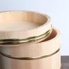 AIZYR Wooden Sushi Rice Bowl with Lid, Hangiri Sushi Oke Sushi Rice Mixing Tub Sushi Accessory for Restaurant Home Kitchen,33cm view 4