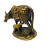 Antique Brass Holy Kamdhenu Kamadhenu Cow and Calf Sculpture - Lucky Figurine Idol statue for Home Decor Laxmi Ganesh Idol Pooja Gau MATA Good Luck Prosperity Diwali New Year Gift 6.1 inch view 2