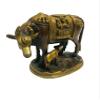 Antique Brass Holy Kamdhenu Kamadhenu Cow and Calf Sculpture - Lucky Figurine Idol statue for Home Decor Laxmi Ganesh Idol Pooja Gau MATA Good Luck Prosperity Diwali New Year Gift 6.1 inch view 3