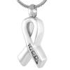 TIANZXS Stainless Steel Awareness Ribbon Urn Pendant Memorial Ashes Cremation Jewelry view 1