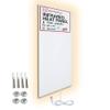 Wall Mounted Infrared Heater 24 x 47 in - Energy Saving Electric Heaters for Indoor Use up to 100 sq.ft., Silent Space Heater, Far Infrared, Plug-in Radiant Panel Heater White 700W, WarmlyYours view 1