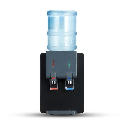 ACCVI Premium Countertop Water Cooler Dispenser, Holds 3 or 5 Gallon Jug, Top Loading, Hot and Cold Water, Child Safety Lock, Compact Design Ideal For Homes, Kitchens, Offices, Dorms, Black