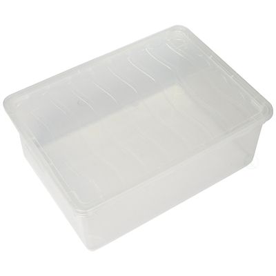 Basicwise Clear Plastic Shoe Boxes with Lids - Stackable Storage Bins for Shoes, Accessories, Closet Organization - Secure-Fit, See-Through, Shatterproof Containers - 14x10.5x5.5 in - Set of 6