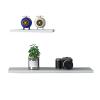 2 Set Solid Wood Wall Shelves Easy to Install Wall Mounted Floating Shelves Load Capacity 8 Kg Wall Mounted Shelf for Bathroom, Bedroom, Living Room,30/60cm view 1