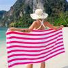 Arkwright Cali Cabana Stripe Beach Towel - Pack of 4, Soft Quick Dry 100% Cotton Terry Towels Set for Pool, Swim, and Hot Tub, 30 x 60 in, Pink view 4