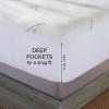 California King Mattress Protector by PURE BAMBOO, Waterproof - Viscose Derived from Bamboo, Breathable, Noiseless Mattress Cover Protects Against Moisture, Spills, Stains (California King) view 2