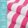 Arkwright California Cabana Stripe Beach Towel - Pack of 4, Large Soft Quick Dry 100% Cotton Terry Towels Set for Pool, Swim, and Hot Tub, Oversized 30 x 70 in, Pink view 2
