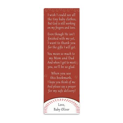 30 bookmarks baseball baby shower favors red white softball personalized