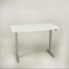 Albert Office KEEN 2 Electric Height-Adjustable Computer Desk (Silver/White, 48 x 28 x 1) view 1
