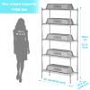 Auslar 5-Shelf Storage Shelves Heavy Duty 5 Tiers Standing Large Shelving Units Adjustable Metal Organizer Wire Rack, 14" x 36" x 72", Chrome view 3