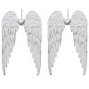 Antique Metal Angel Wings Wall Decor with Heart - Indoor/Outdoor Wall Art Decor Hanging for Home, Bedroom, Living Room, Garden view 1