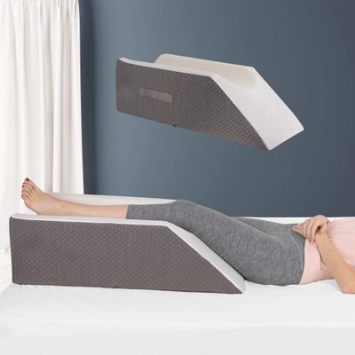 Klbs Single Leg Elevation Pillow, Post Surgery Leg Pillow, Stylish Chic Jacquard Cover, Ankle Knee and Leg Support Pillow for Injury After Surgery (Single Leg)