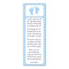 30 bookmarks blue white footprints baby shower favors personalized view 1