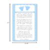 30 bookmarks blue white footprints baby shower favors personalized view 2