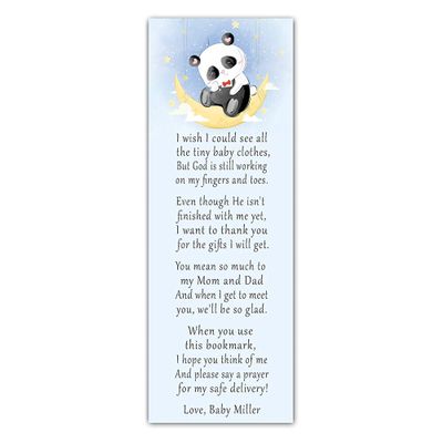 30 bookmarks panda bear baby shower favors personalized