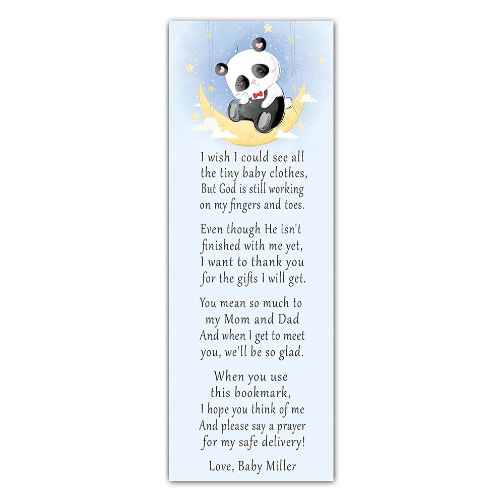 30 bookmarks panda bear baby shower favors personalized