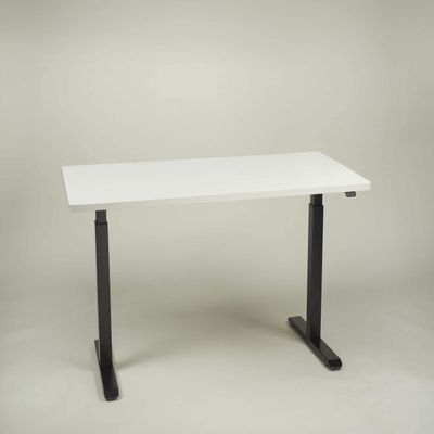 Albert Office KEEN 2 Electric Height-Adjustable Computer Desk (Black/White, 48 x 28 x 1)