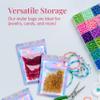 Prestee 100 Pack Mylar Bags 4x6 - Resealable Holographic Bags with Window - Smell Proof Mylar Bag for Food Storage, Candy Bag, Packaging Bags for Small Business, Snacks, Coffee, Herbs, and More view 2