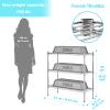 Auslar 3-Shelf Storage Wire Shelves Heavy Duty 3 Tiers Standing Shelving Units Adjustable Metal Organizer Wire Rack, Chrome view 3