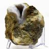Large 5.2" 3.1LBs Banded Blue Chalcedony w/Open Quartz Druzy Geode Cluster SW UV Reactive Natural Sparkling Gemstone Crystal Mineral Rough Specimen - Malawi view 1
