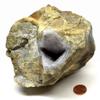 Large 5.2" 3.1LBs Banded Blue Chalcedony w/Open Quartz Druzy Geode Cluster SW UV Reactive Natural Sparkling Gemstone Crystal Mineral Rough Specimen - Malawi view 4