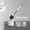 Ibergrif M34152 Silicone Toilet Brushes & Holders, Deep Cleaner, Toilet Brush with Quick Drying Holder Set for Bathroom view 3