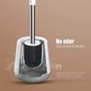 Ibergrif M34152 Silicone Toilet Brushes & Holders, Deep Cleaner, Toilet Brush with Quick Drying Holder Set for Bathroom view 4