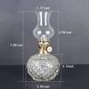 DJRH Lamp Oil Smokeless Odorless Indoor Clear Glass Lampshade Adjustable Switch Kerosene Lamp Lantern with Wick-Transparent 13.78 inch/35cm,Oil Lamp for Indoor Use view 4