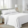 Carressa Linen California King Egyptian Cotton Sheets - 800 High Thread Count Egyptian Cotton Cal King Sheets (4 PC, Crisp White), Soft, Cooling, 16" Deep Pocket Sateen Weave Luxury Hotel Bed Sheet view 1