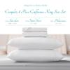 Carressa Linen California King Egyptian Cotton Sheets - 800 High Thread Count Egyptian Cotton Cal King Sheets (4 PC, Crisp White), Soft, Cooling, 16" Deep Pocket Sateen Weave Luxury Hotel Bed Sheet view 3