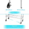 Auslar 5-Shelf Storage Shelves with Casters Heavy Duty 5 Tiers Rolling Cart Utility Racks Adjustable Wire Metal Shelving, 14" x 36" x 76.5", Chrome view 3