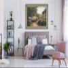 Plentitude de Charme et de Reve - Lush European Villa Cobblestone Street Scene - Betsy Brown - Cotton Woven Tapestry Wall Art Hanging - USA (75x53) view 2