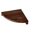 Wddwymll Natural Wood Corner Shelf,Solid Oak Timber Block Floating Wall Shelf,Wall Decor Display Shelves,Load Capacity 15kg,for Bathroom, Bedroom, Living Room,Kitchen, Office view 1