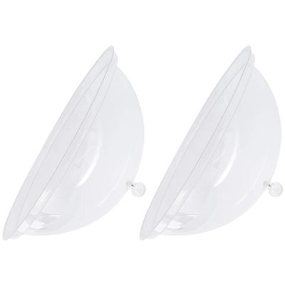 Cabilock 2pcs Acrylic Round Food Covers Insulation Lids for BBQ Picnics and Parties Food Tents Easy to Carry Random Style