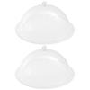 Cabilock 2pcs Acrylic Round Food Covers Insulation Lids for BBQ Picnics and Parties Food Tents Easy to Carry Random Style view 2