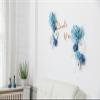3D Blue Roses Artificial Flowers, Large Paper Flowers Decorations for Wall with Butterfly Stickers, Fake Flower Wall Decor for Baby Boy Nursery Room, Wedding Centerpiece, Party Backdrop view 2