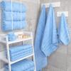 American Soft Linen Luxury 4 Piece Bath Towel Set, 600 GSM 100% Cotton Turkish Bath Towels for Bathroom, 27x54 in Large Bathroom Shower Towels, Sky Blue view 2