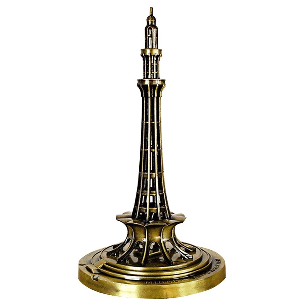 VOSAREA Miniature E Pakistan Metal Tower Model Architecture Model Desktop Iron Pakistan Tower for Pakistan Travel Souvenir Keepsake Home Ornaments Decor Tower Sculpture
