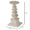 20" Gray and White Traditional Tall Candle Holder view 4