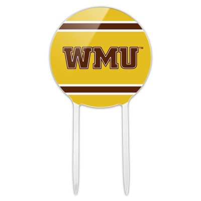 GRAPHICS & MORE Western Michigan University WMU Stripes Acrylic Cake Topper Party Decoration for Wedding Anniversary Birthday Graduation