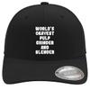 World's Okayest Pulp Grinder and Blender - Soft Flexfit Baseball Hat Cap, Black, Large/X-Large view 1