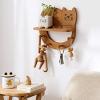 FUFU Solid Wood Hanger Wall Multifunctional Storage Shelf Nordic Environmental Protection Children's Room Wall Partition view 2