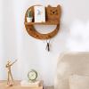 FUFU Solid Wood Hanger Wall Multifunctional Storage Shelf Nordic Environmental Protection Children's Room Wall Partition view 3