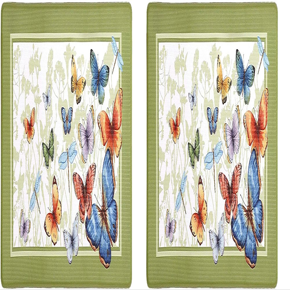 Achim Home Furnishings Butterflies Anti Fatigue Mat, 18" x 30" (Pack of 2)