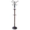 Ore International Six Foot Wood and Chrome Coat Rack, Cherry Finish view 1