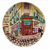 Continental Art Center CP002-13" Ceramic Plate-Paris Bistro w/Wooden Stand view 1