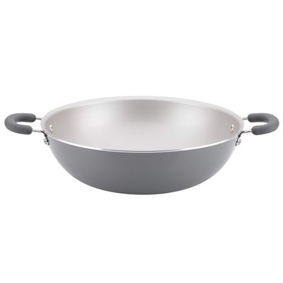 12022 Create Delicious Nonstick Wok/Stir Fry Pan, 14.25 Inch - Gray Shimmer