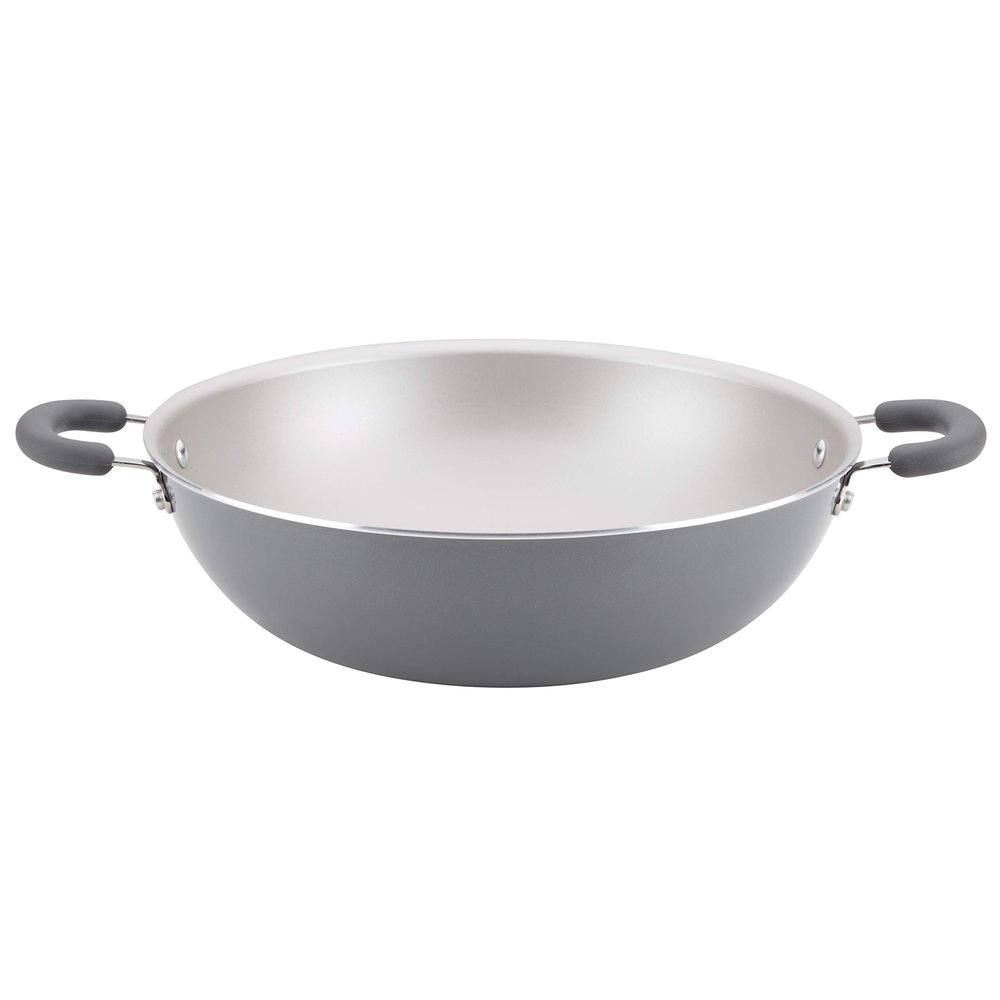 12022 Create Delicious Nonstick Wok/Stir Fry Pan, 14.25 Inch - Gray Shimmer