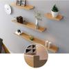 30/60cm Solid Wood Wall Shelves,Easy to Install Floating Shelf,Solid Oak Timber Block Floating Wall Shelf,Load Capacity 15kg,for Bathroom, Bedroom, Living Room,Kitchen, Office view 3